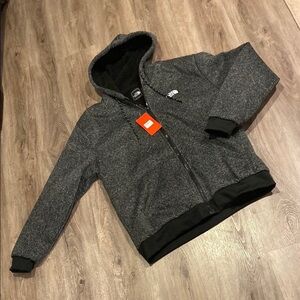 The North Face Men's Hooded Denali Fleece Jacket- Black Size XL NWT